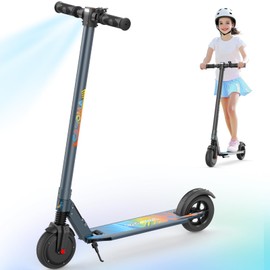 Caroma Electric Scooter for Kids Ages 8-12, 250W Motor, Max 16 Miles & 10 Mph, 3 Speeds Adjustable, LED Display & Foldable, Double Safe Brake, Electric Scooter for Kids Teens Ages 8-18