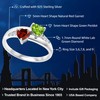 Gem Stone King 925 Sterling Silver Green Peridot Red Garnet