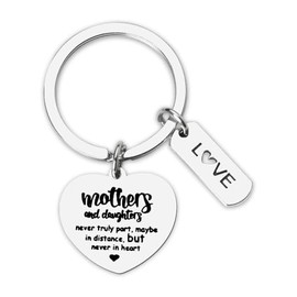 Mothers Day Gifts Keychain for Women Mom Mother in Law Gift from Daughter New Bonus Mom Mama Birthday Gifts I Love You Mom Keychain Gift for Best Mom Mommy Ever Gifts for Moms Engraved Key Chains