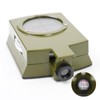 Outdoor Metal Navigation Compass with Fluorescent Scale,Clinometer, Level, Metric Scale,and