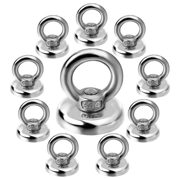 Magnetic Hooks Heavy Duty 10 Pack, 60 lbs (27 KG)