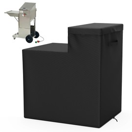 AKEfit Fryer Cover,Heavy Duty Waterproof Anti-UV Deep Fryer Cover, Fit for Model Bayou Classic 700-704 4-Gallon Deep Fryer,Black