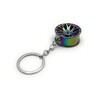 H-Customs Wheel Rim Car Tuning Colourful Effect Keyring Pendant Colourful