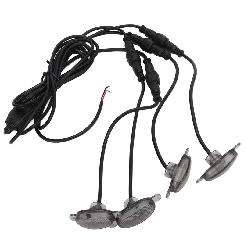 1V4 Smoke Lens Front Grille Driving Lights Amber LED Lamps