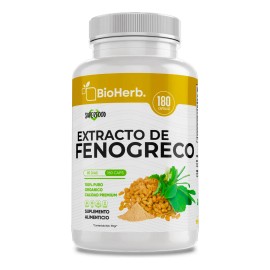 Fenogreco Extracto 100% Puro - 180 Capsulas Bioherb Sin Sabor