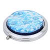 GlassOfVenice Murano Glass Millefiori Folding Compact Mirror - Aqua Silver