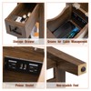 LUSUOWLZ End Table with Movable Top and Charging Station, Narrow