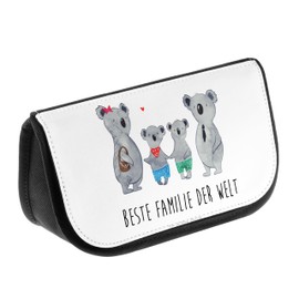 Parent-New Mr. & Mrs. Panda Cosmetic Bag Koala Family Two, White, Hand drawn