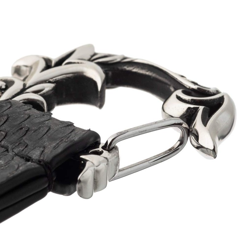 Artemis Classic ACLK0024 Floral Carabiner Keychain Python Men's Brand Jewelry