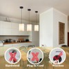 civaza Battery Operated Pendant Light with Remote,Fabric Pendant Lights Kitchen