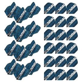 WINMAU Mega Standard Logo Black & Blue Dart Flights - 10 sets per pack (30 dart flights in total)