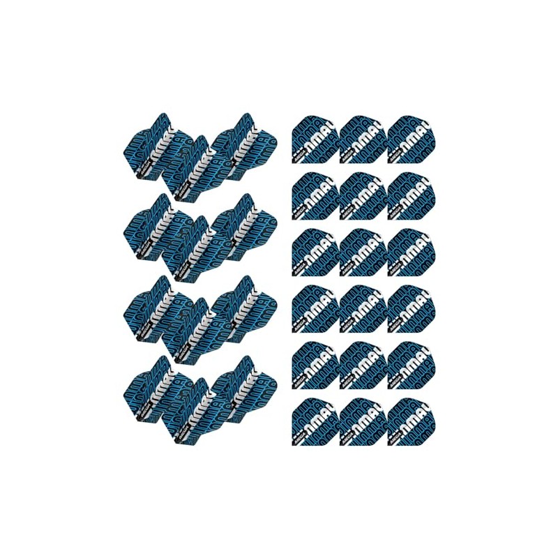 WINMAU Mega Standard Logo Black & Blue Dart Flights -
