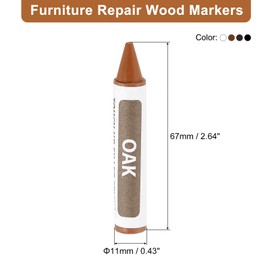 uxcell Furniture Repair Wood Markers, 5 Pcs 5 Colors Touch Up Filler Sticks, Wood Wax Pen Crayons for Scratches, Wood Floors, Tables, Cabinet, Carpenters, Cover Ups