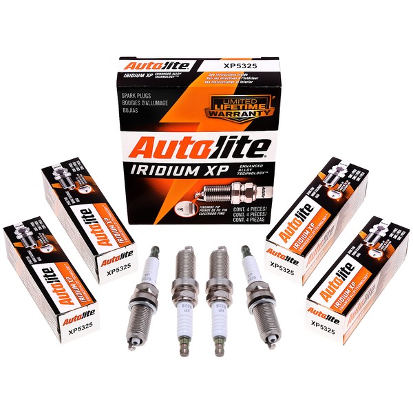Autolite Iridium XP Automotive Replacement Spark Plugs, XP5325 (Pack of 4)