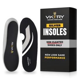 VKTRY Silver Performance Insoles – Carbon Fiber Composite Inserts for Athletes | Lightweight, Structured Arch Support, Shock Absorption, Energy Return, Stability