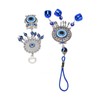 2pcs Blue Eye Owl Ornament Good Luck Attract Wealth Fashionable