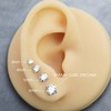 XUU Implant Grade Titanium Flat Back Stud Earrings Set for