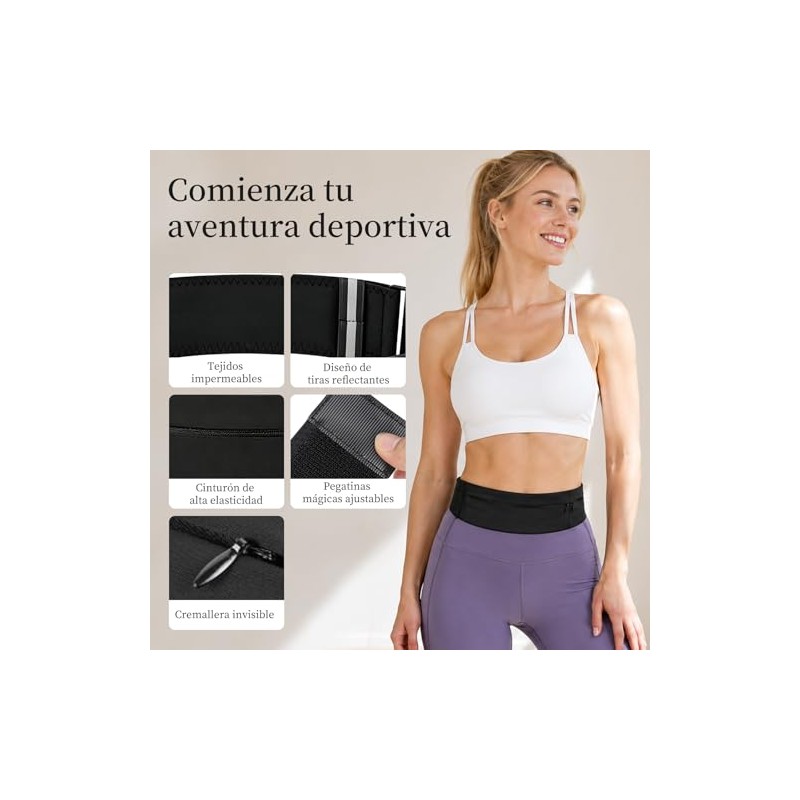 Cangurera para Correr con Botella de Agua 330ml, Cinturón de