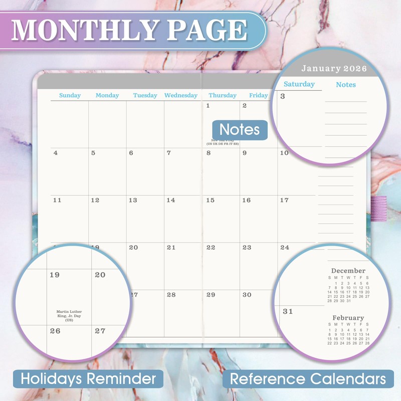 2026-2028 Monthly Pocket Planner - 3 Year Monthly Planner 2026-2028,