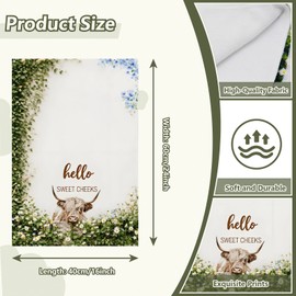 Highland Cow Gifts For Women Highland Cow Graphic Printing Towel Exquisite Birthday Gifts For Women Multifunctional Absorbent Bathroom And Kitchen Hand Towel For Suitable As Gifts Or Household Items