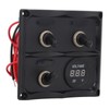 Rocker Switch Panel 3 Gang LED Waterproof DC12V‑24V with Display