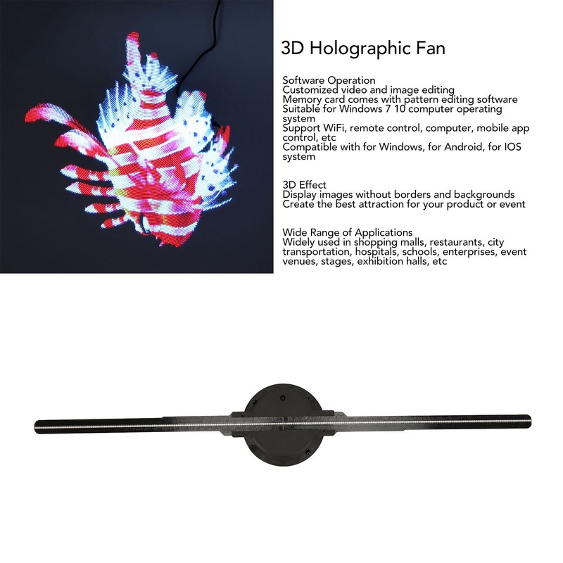 3D Holographic Fan 276 LEDs WiFi APP Control Hologram Projector