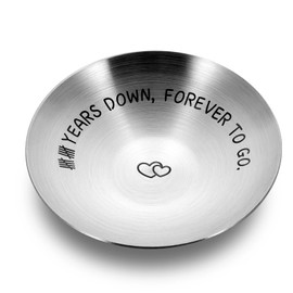 FOOZDEEVAAQ 10 Year Tin Anniversary Steel Gifts for Him Her Anniversary Day Gifts for Boyfriend Girlfriend Husband Gift from Wife 10 Year Anniver-sary Iron Gift White Elephant Christmas Valentine