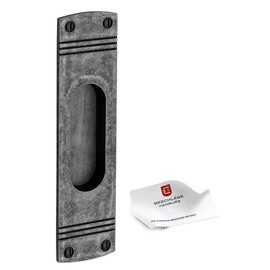 Beschläge Hamburg Art Deco SM 216-820 DAS Sliding Door Fitting for Sliding Doors with Handle Shell 1 Piece in Dark Antique Steel