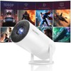 Mini Projector with WiFi and Bluetooth, Portable Movie Projector with