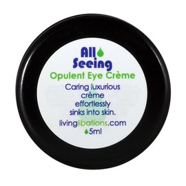LIVING LIBATIONS - Organic All Seeing Opulent Eye Crème | Natural, Wildcrafted, Vegan Clean Beauty (0.17 oz | 5 mL)