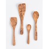 Darido Olive Wood Cooking Spoons Set of 3 with Extra