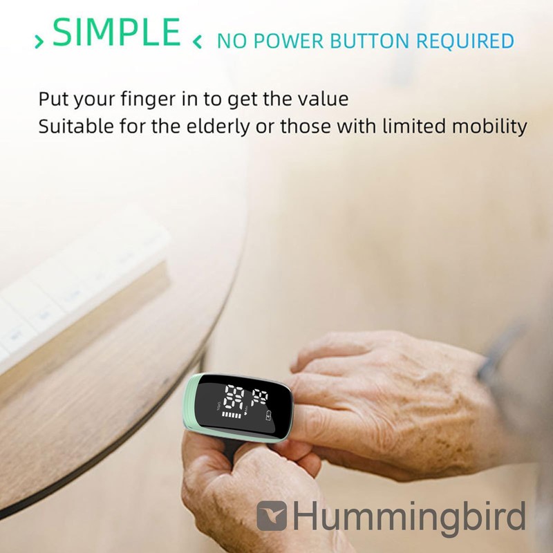 Pulse Oximeter Fingertip with Rechargeable, Oxygen Meter Finger Pulse Oximeter,