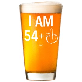 55th Birthday Gifts Beer Glass Men Women | 1970 Birthday Gift for Man Woman turning 55 | Funny 55 th Party Supplies Decorations Ideas | Fifty Five Year Old Bday | 55 Middle Finger Gag Pint Presents