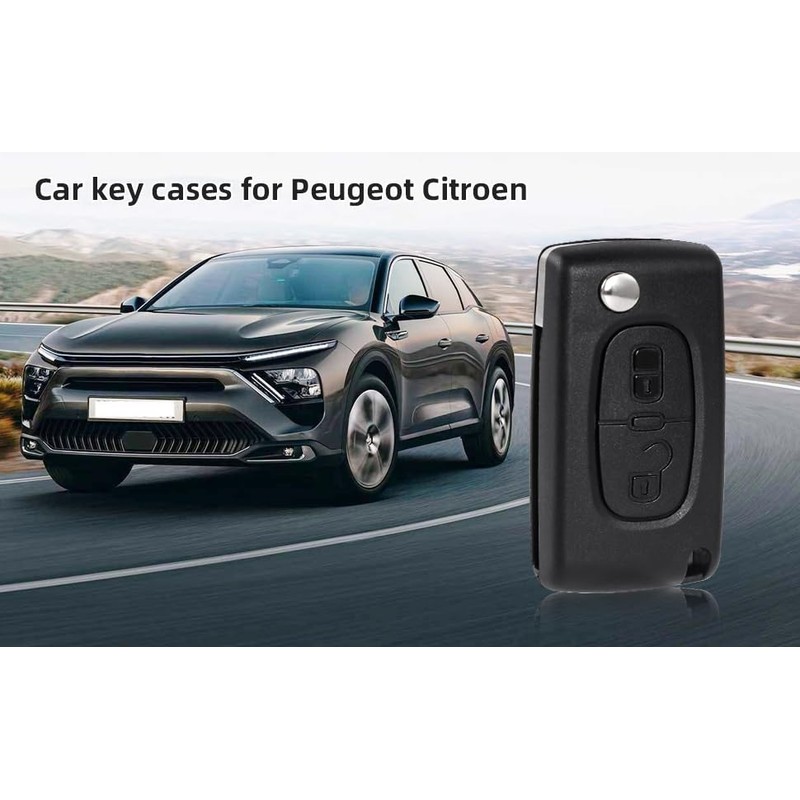 PAYFULLY 2 Button Car Key Shell Compatible with CE0536 Flip