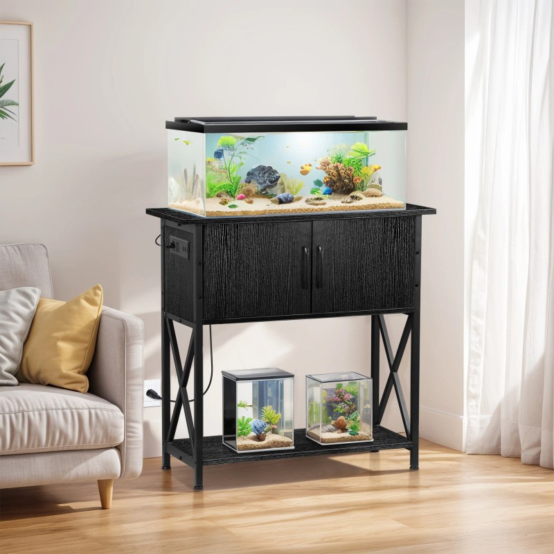 SEGAWE 29Gal Metal Frame Aquarium Stand Fish Tank Turtle Tank