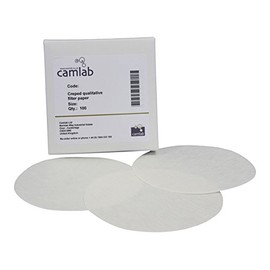 Camlab 1177782 Grade 304 [113] Technical Grade Creped Filter Paper, 70 mm Diameter (Pack of 100)
