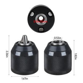 Keyless Hand Drill Chuck 2-13mm 1/2-20UNF Replacement for Dewalt N242399 MAKITA 766015-4 763252-1 Hitachi Ryobi BIT