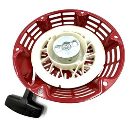 KINDZA Fan Cover for Honda GX270/GX240 Recoil Starter Assembly for Honda GX270 GX240 Recoil Starter with Fan Cover for Honda GX270 GX270 with Bolts (Recoil Starter, Red)