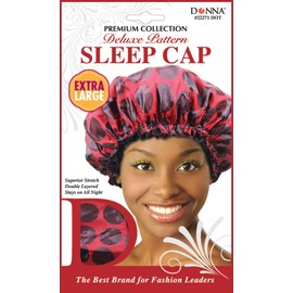 Donna Gorro Dormir Estampado Lujo Ducha Lunares Negros