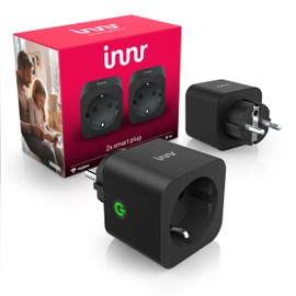 Innr Starter Set Zigbee Socket, Smart Socket, Smart Plug with Voice Control, 4-Pack, Starter Set Including Bridge, SP 240-4/BG 220