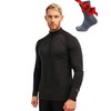 Merino Wool Base Layer Mens - Wool Half Zip Sweater