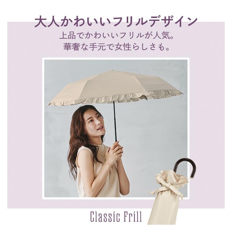 [2024] Wpc. 801-19017-102 Folding Umbrella, Classic Ruffle, Mini Lavender, 100%