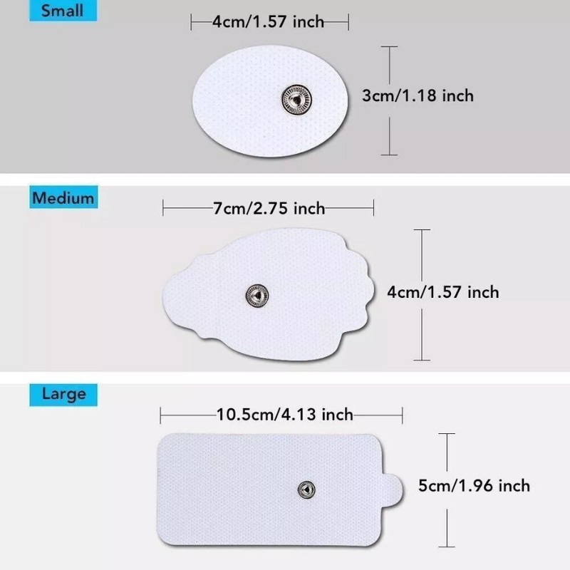 20 x Electrode Pads Large Snap Replacement Tens Electrode Pulse