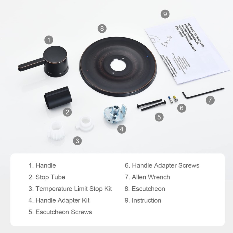 Shower and Tub Trim Kit, Compatible with Moen Posi-Temp Valve,