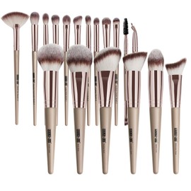 MAANGE Brochas de Maquillaje Profesional 18 Piezas Set de Brochas para Maquillaje Premium Sintético Brocha Sombra de Ojos para OjosFacial Kabuki...   