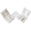 WOWLED 10-Pack 4 Pin 10mm L-Shape Strip Light Connector Clip,
