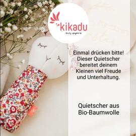 kikadu Squeaker Rabbit Girl - Baby Toy Made from 100% GOTS-Certified Organic Cotton