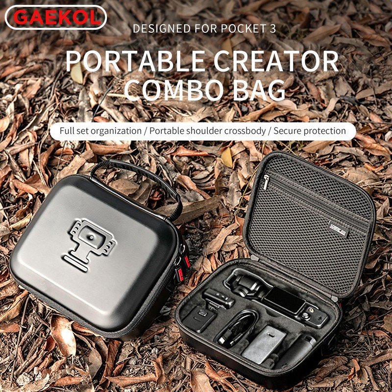 Osmo Pocket 3 Carrying Case, Portable PU Leather Shoulder Bag