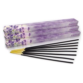 Premium Lavender Incense Sticks: Naturally Traditional from India in Fair Production. Bulk Pack of 10 Boxes = 80 Pieces Each 45 Minutes Relaxation, Meditation & Wellness