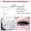 Premade Fans Eyelash Extensions 4D-D-0.10-16 Short Stem Premade Volume Eyelash
